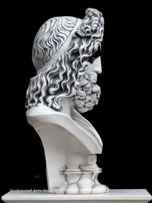 The Head of Zeus - An enigmatic portrait of power and divinity sculpted in marble!